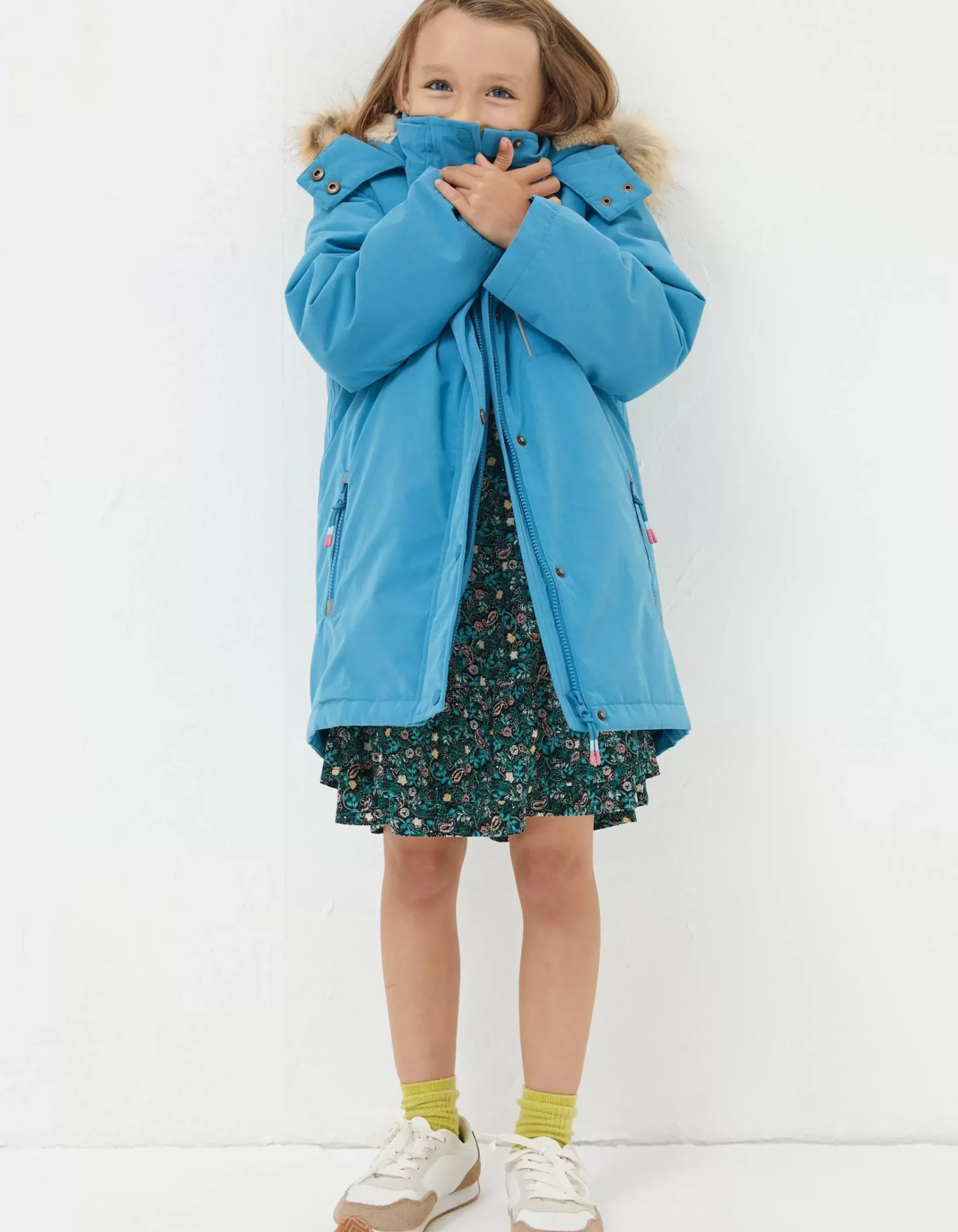 FatFace 3 In 1 Waterproof Coat Teal Green Hot