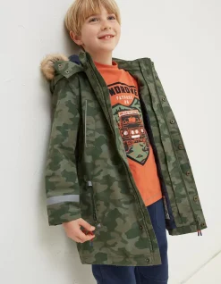 FatFace 3 In 1 Waterproof Coat Khaki Green Online