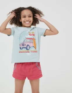 FatFace 88 Land Rover Tee Sage Green Sale