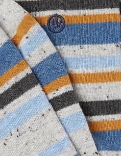 FatFace 1 Pack Andrew Stripe Socks Light Grey Marl Best
