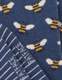 FatFace 1 Pack Bee Stripe Socks Navy Sale