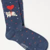 FatFace 1 Pack Cat Balloon Socks Navy Hot