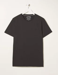 FatFace 3 Pack Cotton T-Shirts Charcoal Grey Sale