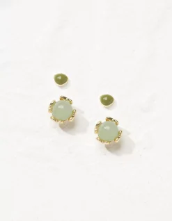 FatFace 2 Pack Enamel Studs Green Clearance