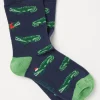 FatFace 1 Pack Festive Crocodile Socks Navy Clearance