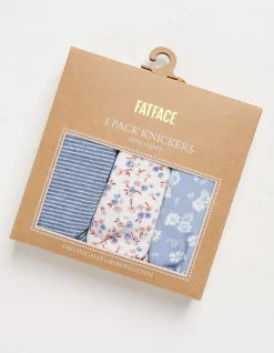 FatFace 3 Pack Floral Mini Knickers Multi Hot