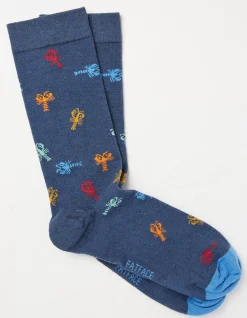 FatFace 1 Pack Lobster Socks Navy Hot