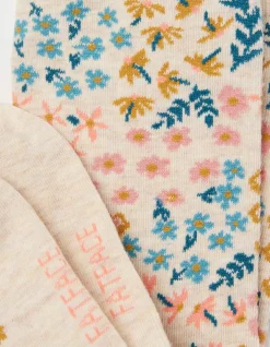 FatFace 1 Pack Meadow Floral Socks Oatmeal