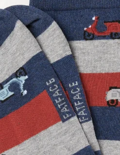 FatFace 1 Pack Moped Stripe Socks Navy Online