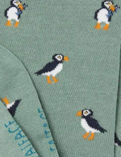 FatFace 1 Pack Puffin Socks Light Green Best