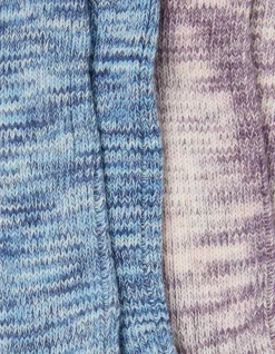 FatFace 2 Pack Space Dye Boot Socks Multi New