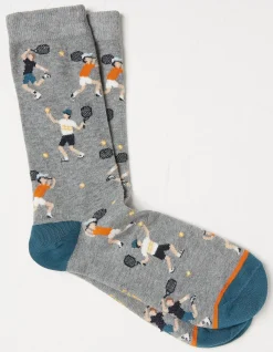 FatFace 1 Pack Tennis Socks Grey Marl Hot
