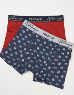 FatFace 2 Pack Vw Surf Camper Boxers Navy Discount