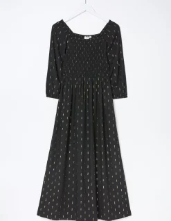 FatFace Adele Sparkle Midi Dress Black Discount
