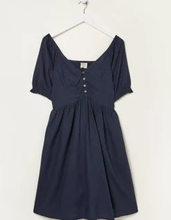FatFace Aideen Linen Dress Navy Online