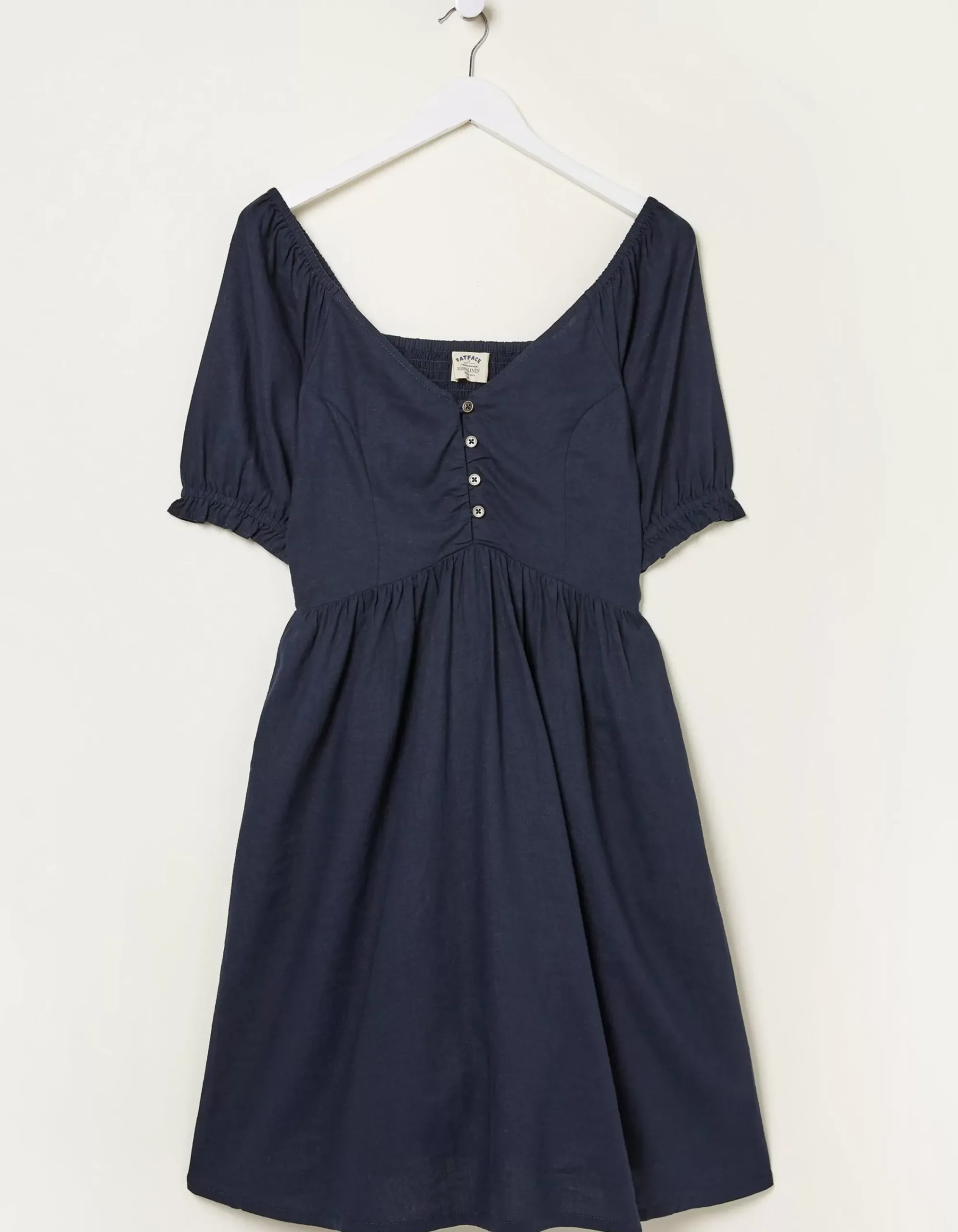 FatFace Aideen Linen Dress Navy Online