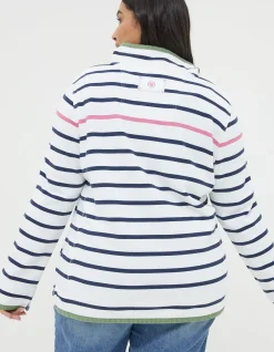 FatFace Airlie Breton Stripe Sweatshirt Ivory