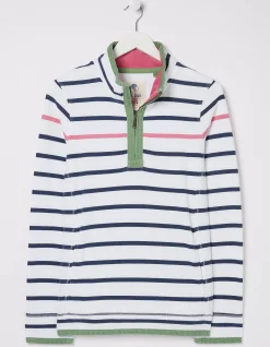 FatFace Airlie Breton Stripe Sweatshirt Ivory