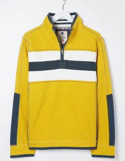 FatFace Airlie Chest Stripe Sweatshirt Yellow Online