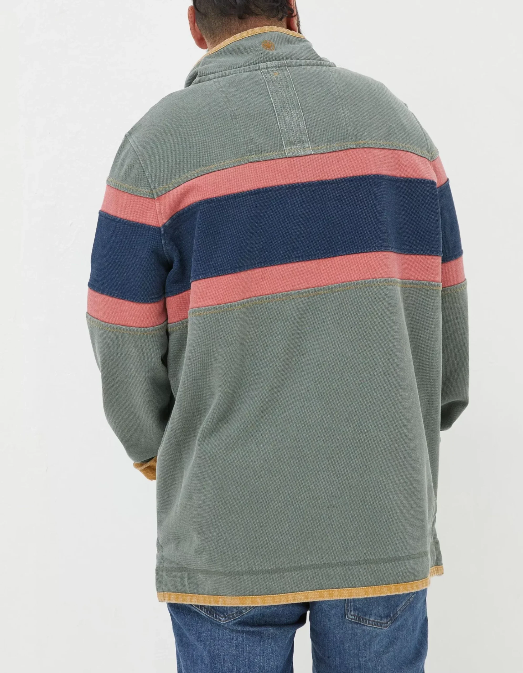 FatFace Airlie Chest Stripe Sweatshirt Green Haze