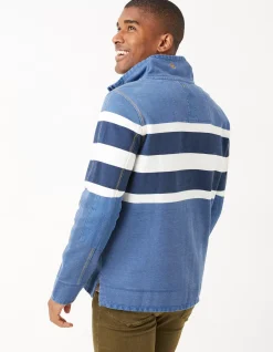 FatFace Airlie Chest Stripe Sweat Blue Online