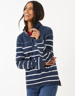 FatFace Airlie Classic Breton Sweatshirt Navy Clearance