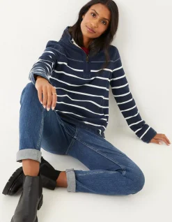 FatFace Airlie Classic Breton Sweatshirt Navy Clearance