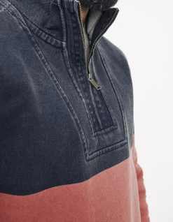 FatFace Airlie Colour Block Sweatshirt Blushed Red