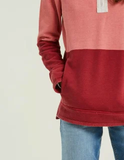 FatFace Airlie Colour Block Sweat Soft Coral Sale