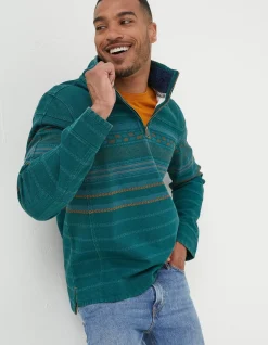 FatFace Airlie Pattern Sweatshirt Teal Blue Online