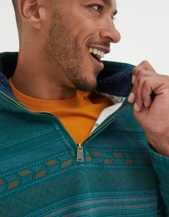 FatFace Airlie Pattern Sweatshirt Teal Blue Online