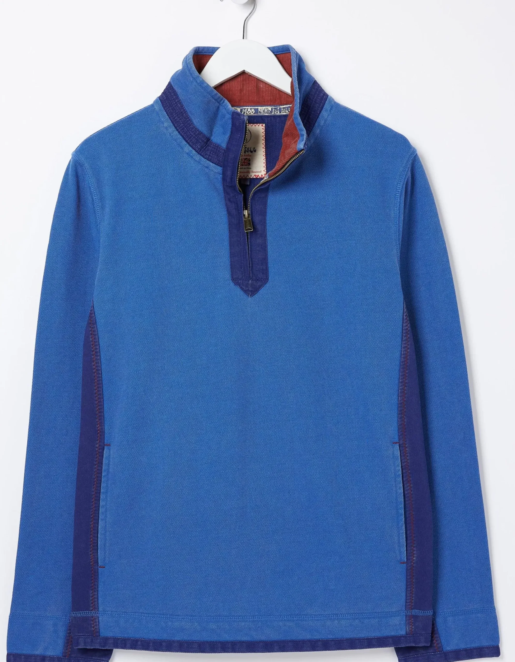 FatFace Airlie Pocket Panel Sweatshirt Cobalt Blue Hot