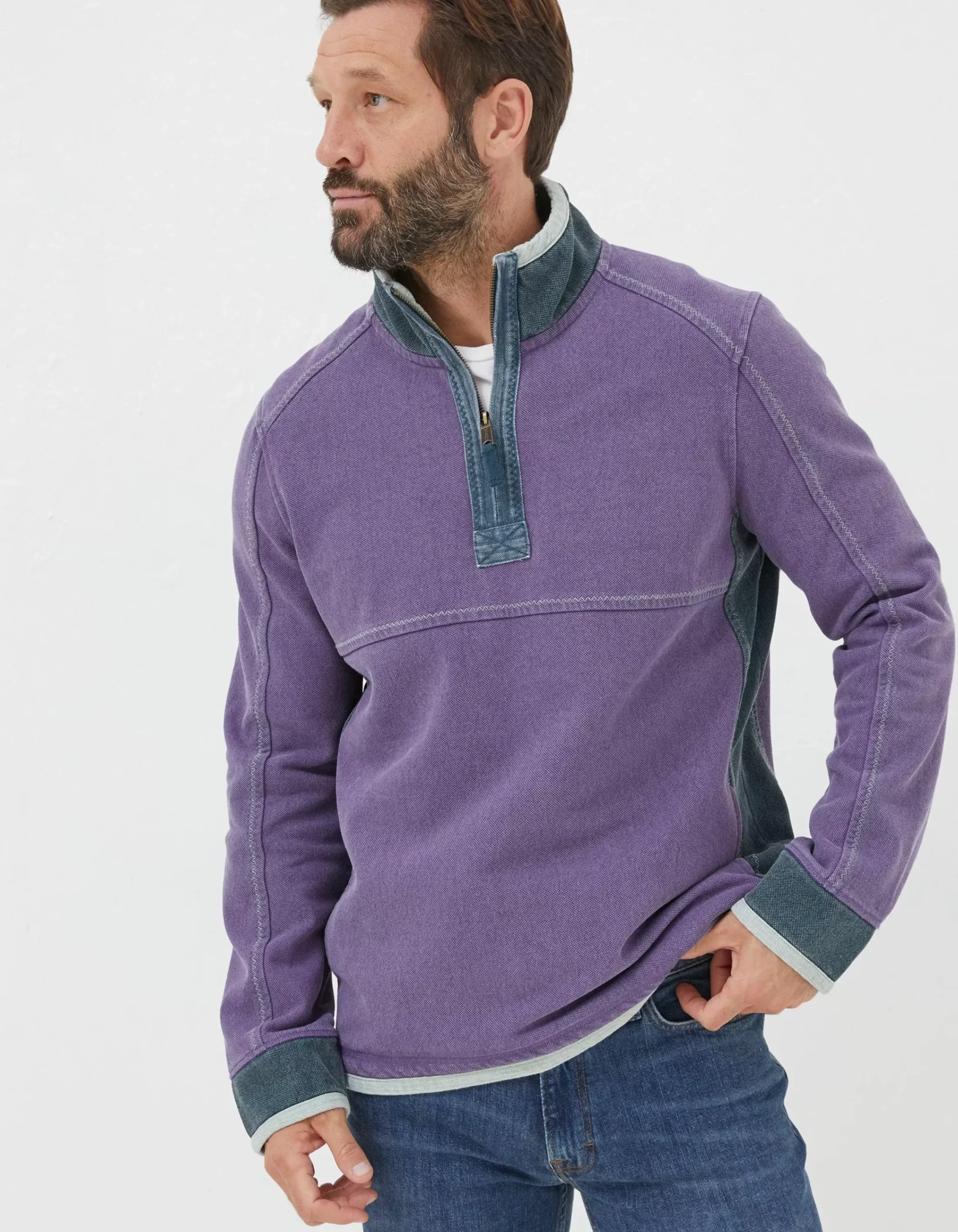 FatFace Airlie Pocket Sweatshirt Purple Sale