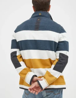 FatFace Airlie Rugby Stripe Sweatshirt Yellow Hot