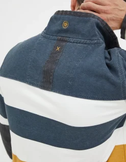 FatFace Airlie Rugby Stripe Sweatshirt Yellow Hot