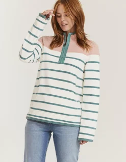 FatFace Airlie Stripe Yolk Soft Aqua Online