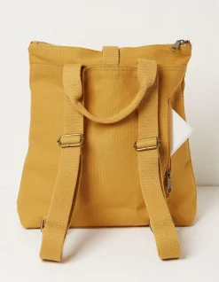 FatFace Alba Canvas Backpack Mustard Yellow Sale