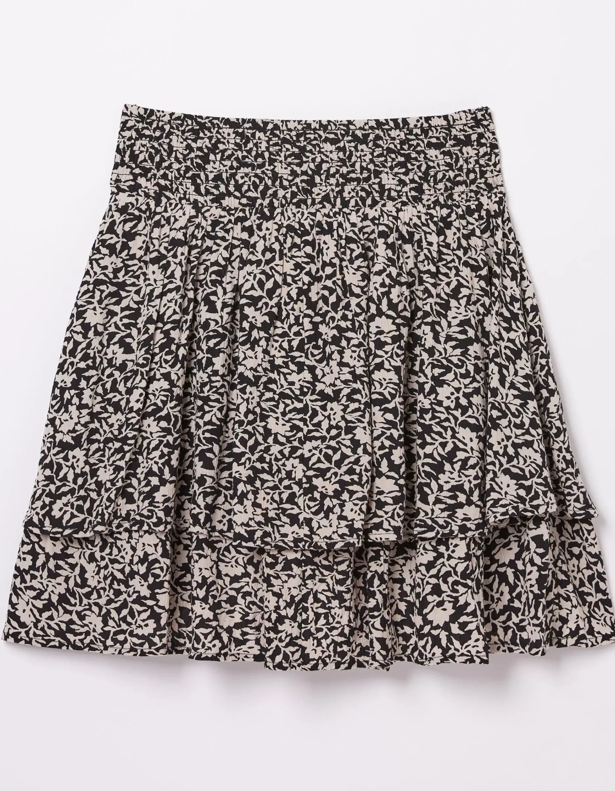FatFace Ali Mono Vines Skirt Black Best