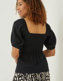 FatFace Alice Top Black New