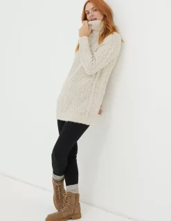 FatFace Alicia Knitted Tunic Ivory