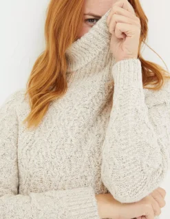 FatFace Alicia Knitted Tunic Ivory