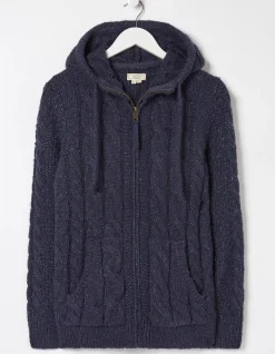 FatFace Alicia Zip Through Hoodie Navy New