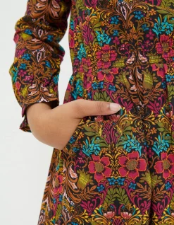 FatFace Amelia Floral Print Dress Multi Hot