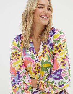 FatFace Amy Art Floral Tunic Dress Multi Online