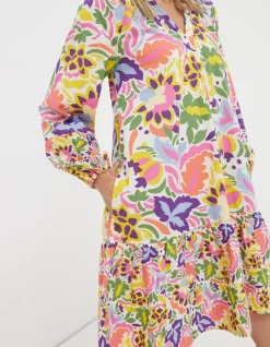 FatFace Amy Art Floral Tunic Dress Multi Online