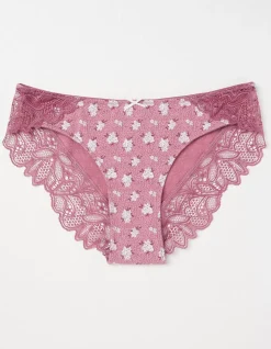 FatFace Anais Floral Cheeky Knickers Purple Discount