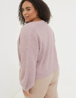 FatFace Anna Cardigan Dusky Pink Outlet