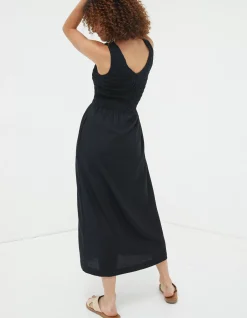 FatFace Anna Midi Dress Black New