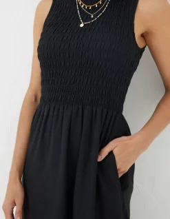 FatFace Anna Midi Dress Black New