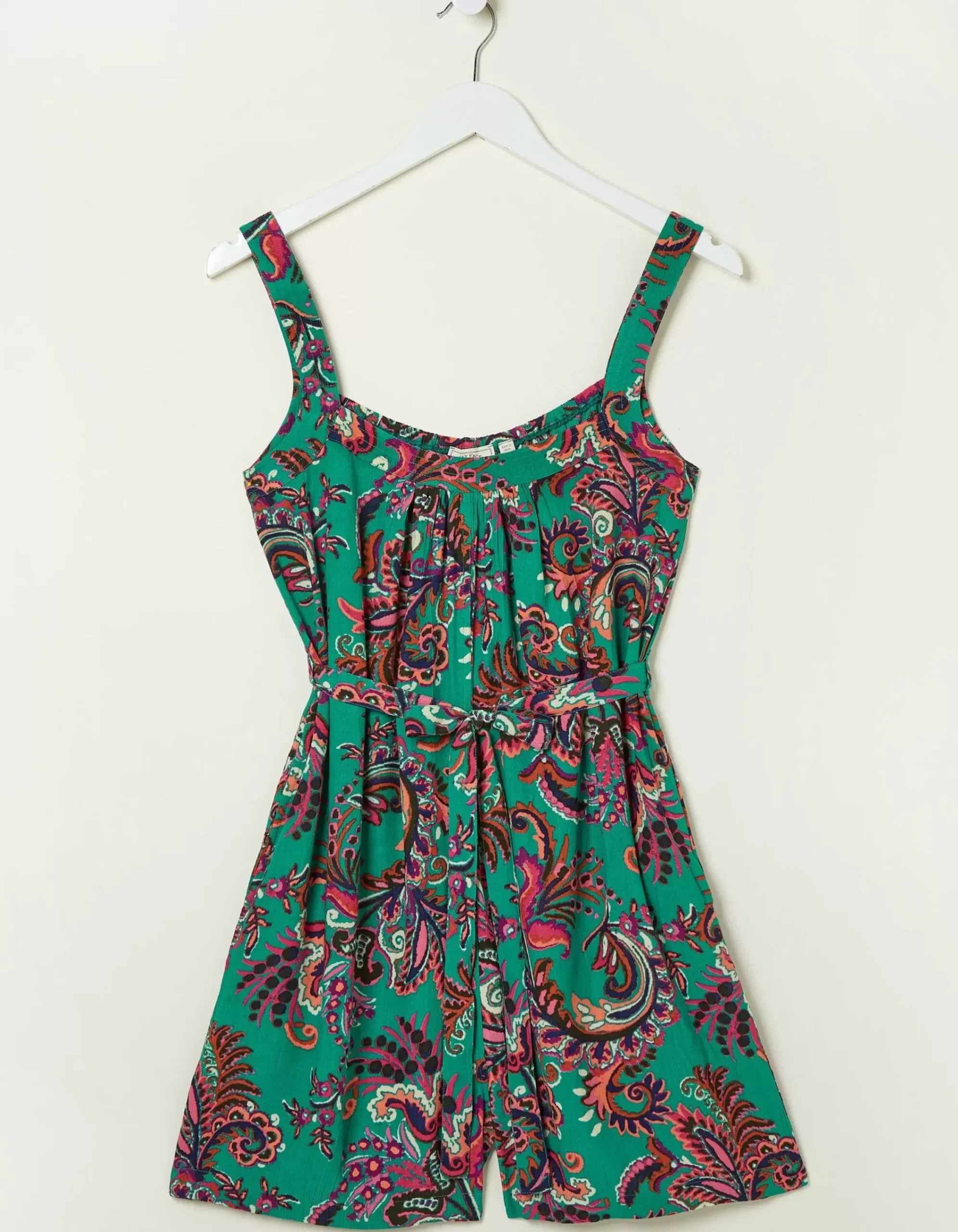 FatFace Annie Festival Floral Playsuit Teal Green New